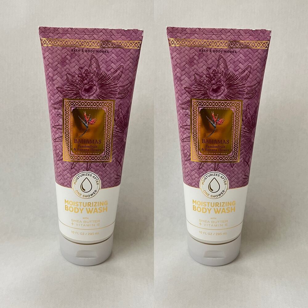 Bath & Body Works Bahamas Passionfruit & Banana Flower Body Wash 10 fl oz 2 Pack